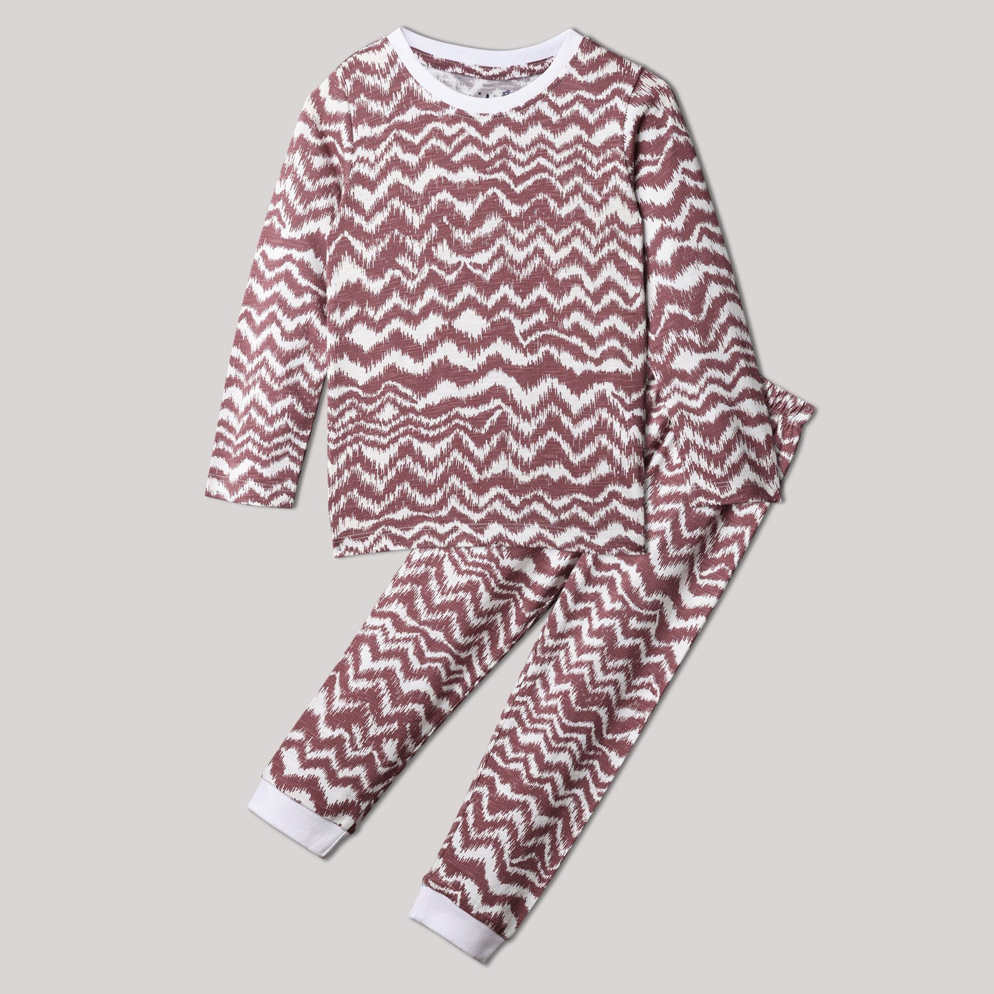 Choco Zigzag Pajama Set