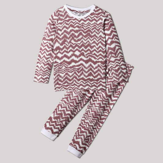 Choco Zigzag Pajama Set