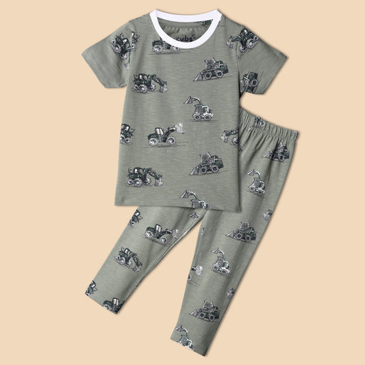 Mighty Machine Pajama Set Half Sleeve