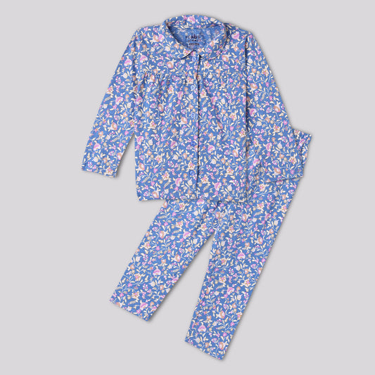 Blue Blossom Pajama Set