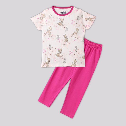 Fawn & Fluff Pajama Set Half Sleeve