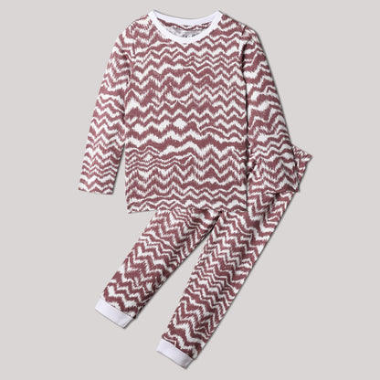 Choco Zigzag Pajama Set