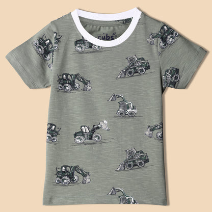 Mighty Machine Pajama Set Half Sleeve