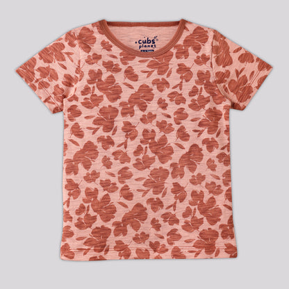 Autumn Rust Pajama Set Half Sleeve