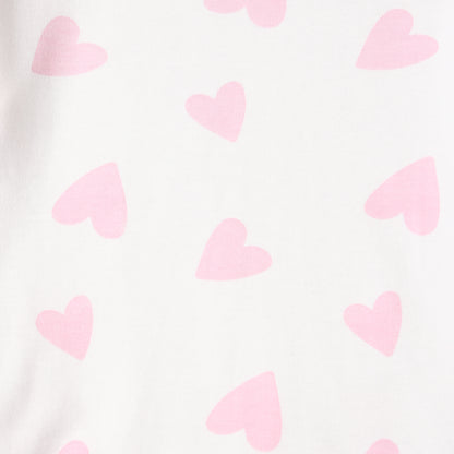 Pink Hugs Pajama Set Half Sleeve